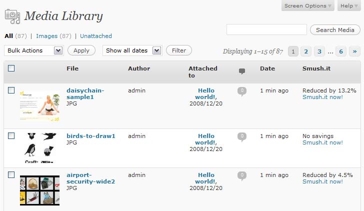 Ottimizzare le immagini con WP Smush