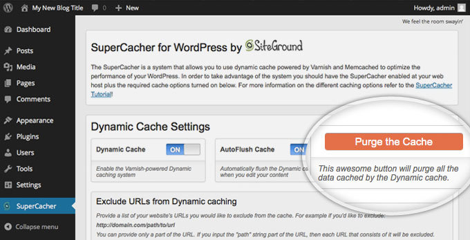 Svuotare la cache con SuperCacher pulire-cache-supercache-su-siteground