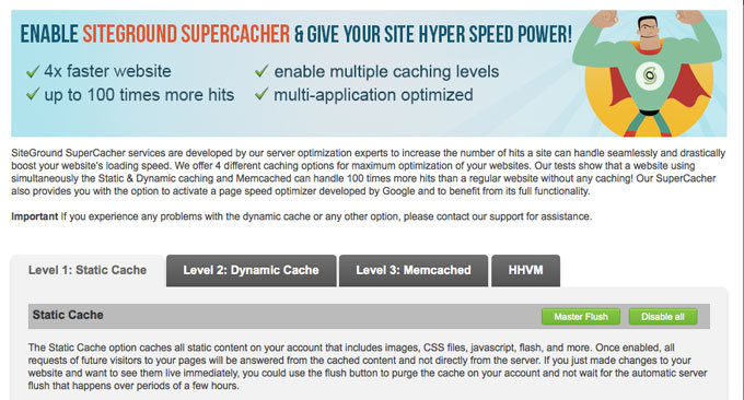 I livelli di SuperCacher siteground-livelli-supercacher