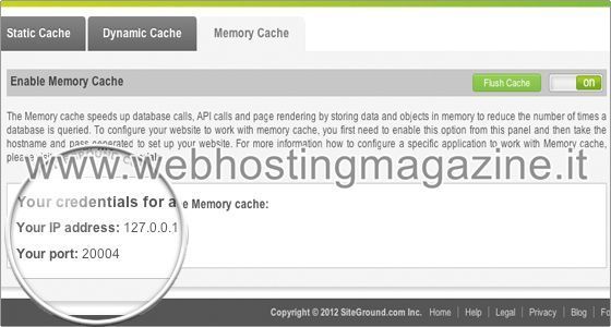 Come attivare Memcached su SiteGround Come attivare Memcached su SiteGround